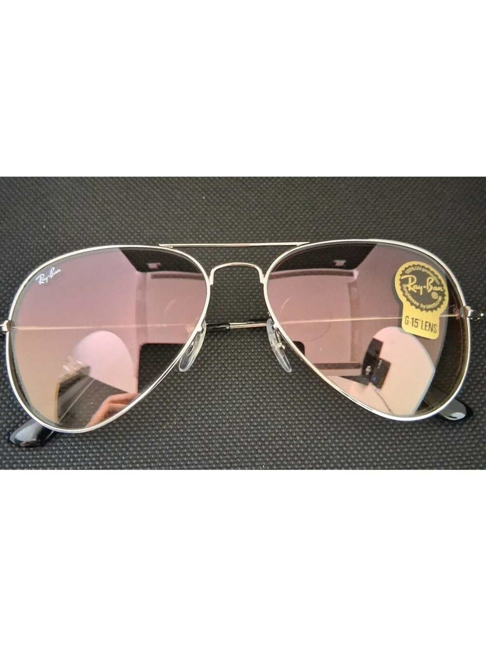 NEW Ray Ban RB3025 58mm Aviator Mirrored Lens Gunmetal Frame Sunglasses